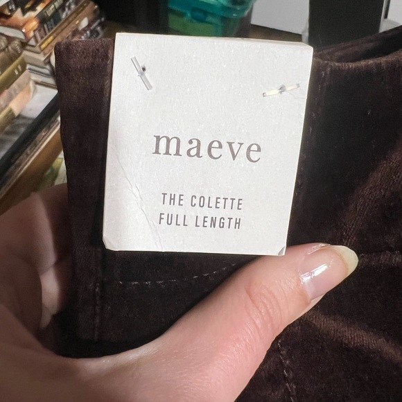 Anthropologie Colette Maeve Rich Brown/Fudge Brownie, Velvet Pants, NWT, 29T - Picture 6 of 6